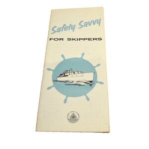 Vintage Safety Savvy For Skippers Brochure Marine Office of America-60s-Boating